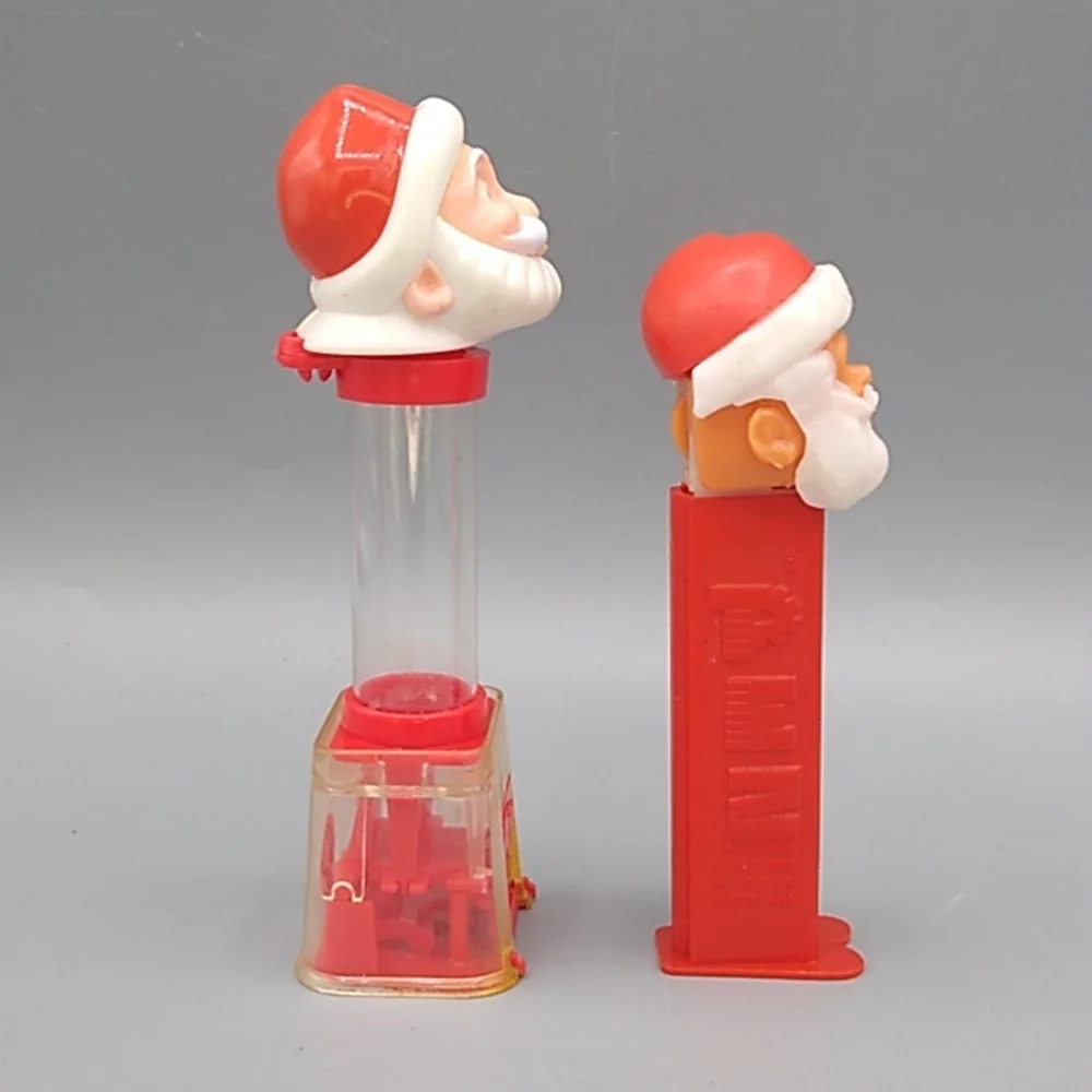 Santa Candy Dispensers PEZ Dispenser FLIX Mini Gumball Dispenser Set 2 Vintage